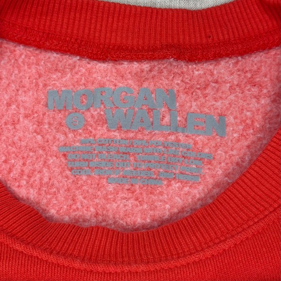 Morgan Wallen Crewneck Sweatshirt Small Red One Night At A Time 865 Tour Merch - Picture 4 of 7